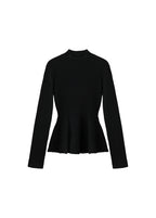 Pull Péplum Maille Côtelée