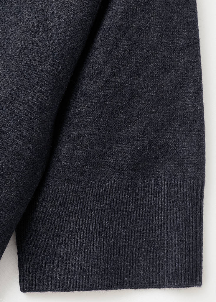 Pull Laine Mélangée Manches Courtes