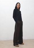 Pull En Maille Côtelée À Col Polo Et Boutons