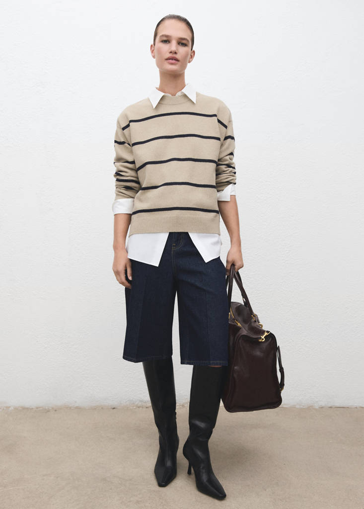Pull-Over En Maille À Rayures
