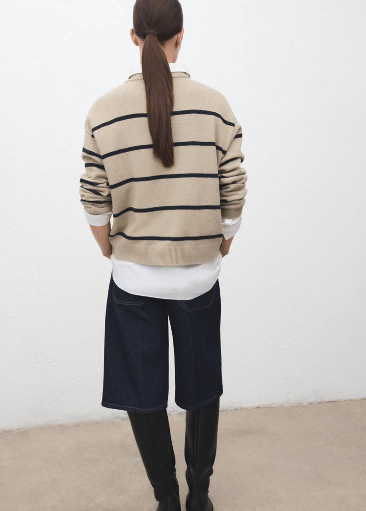 Pull-Over En Maille À Rayures