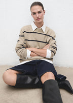 Pull-Over En Maille À Rayures