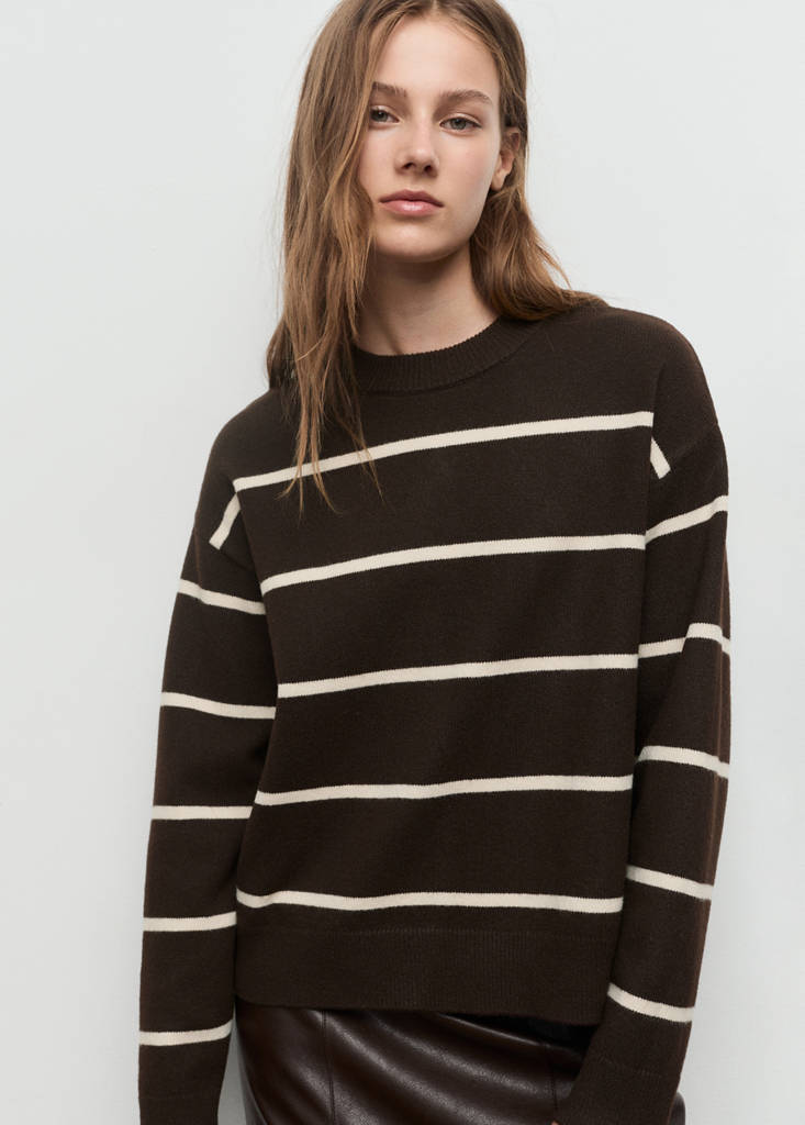 Pull-Over En Maille À Rayures