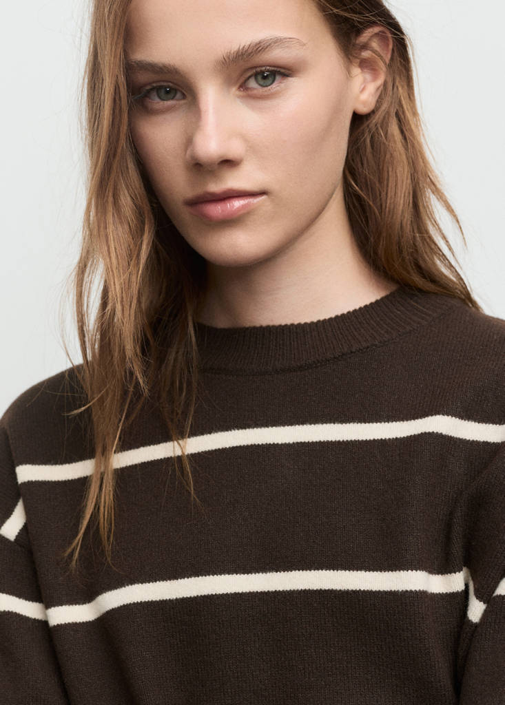 Pull-Over En Maille À Rayures