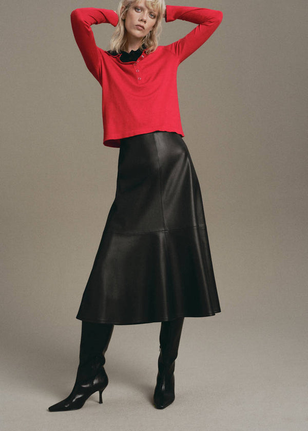 Maglione con Collo Polo a Maniche Lunghe
