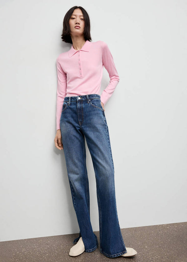 Maglione con Collo Polo a Maniche Lunghe