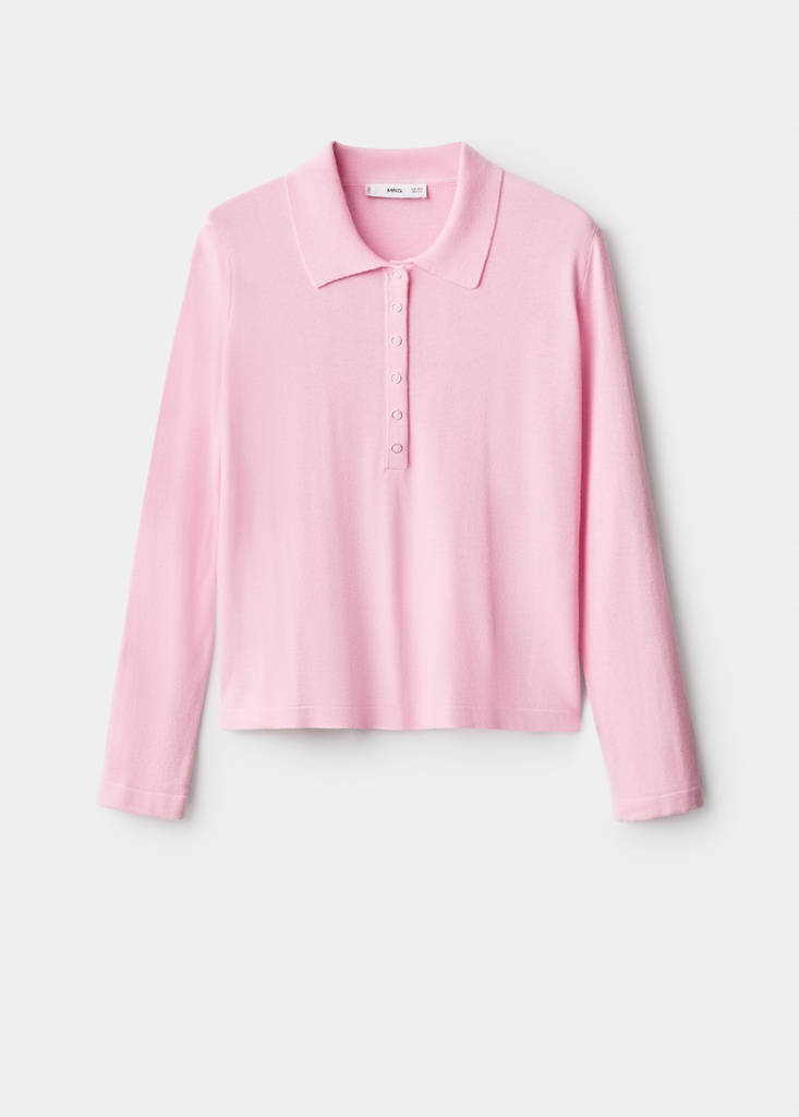 Pull Col Polo Manches Longues