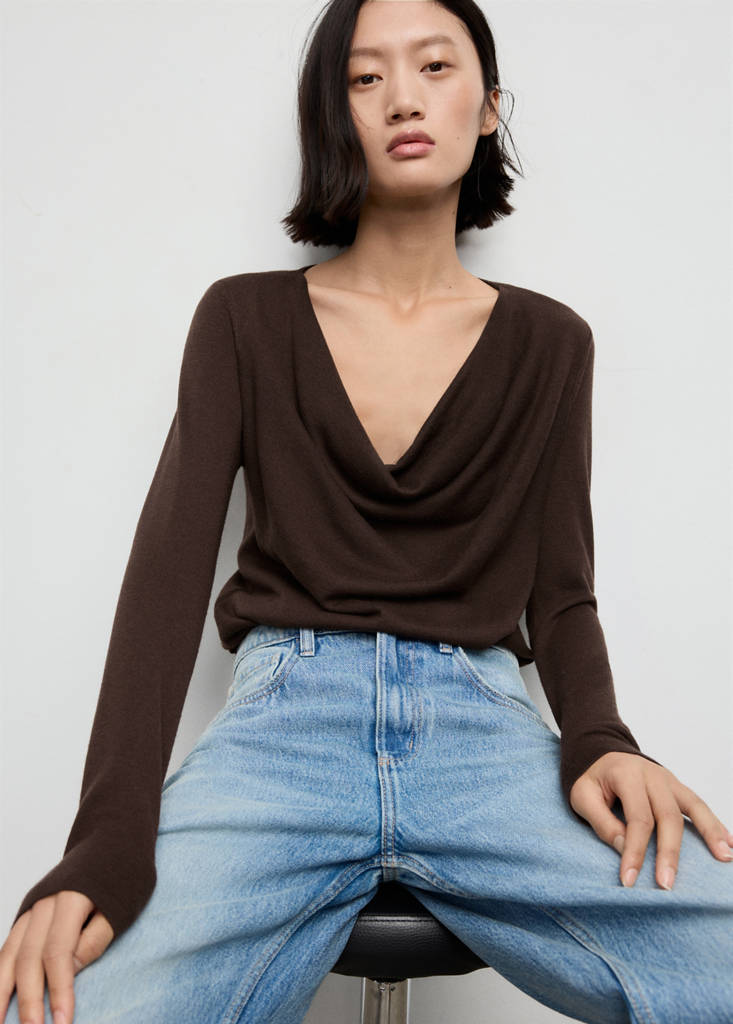 Pull Col Drapé