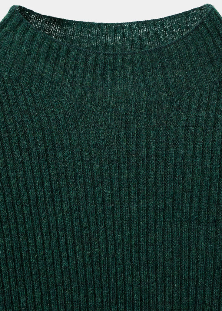 Pull-Over Côtelé Col Montant