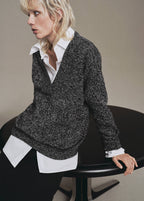 Pull Chiné À Col En V