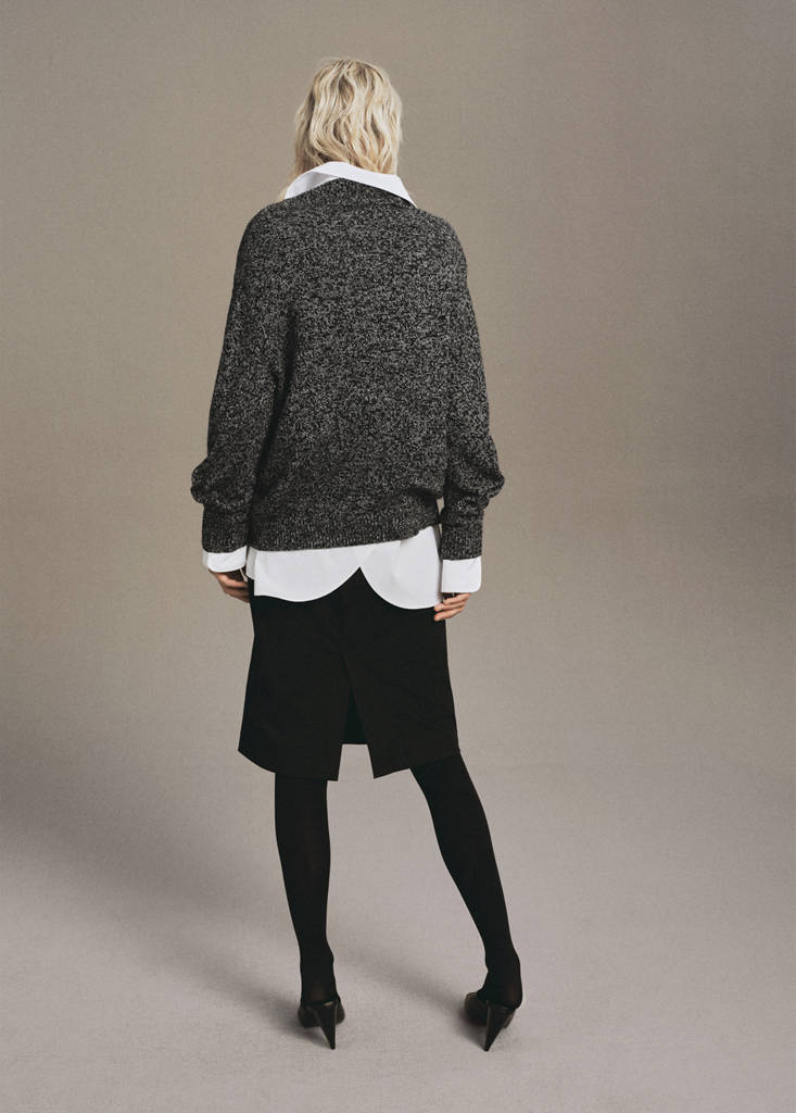 Pull Chiné À Col En V