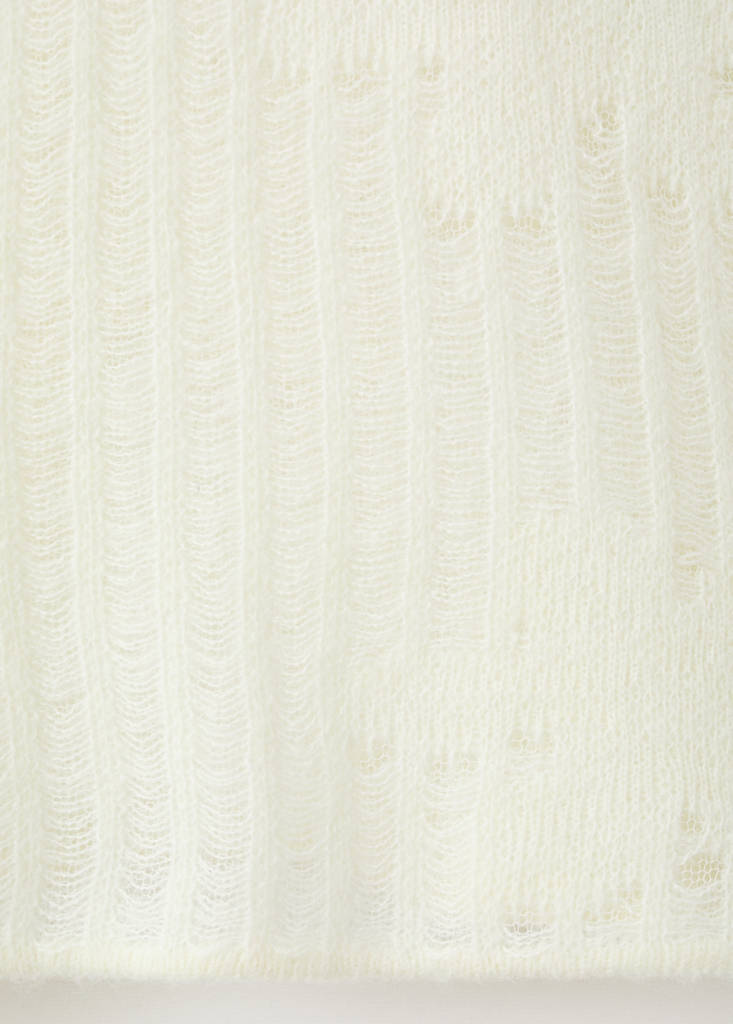 Pull Maille Ajourée À Fleurs