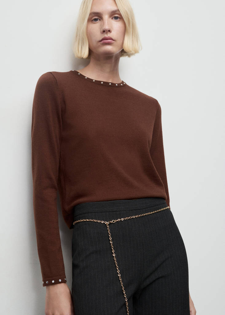 Pull-Over Maille Clouté