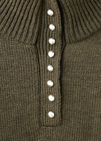Pull Col Cheminée À Boutons