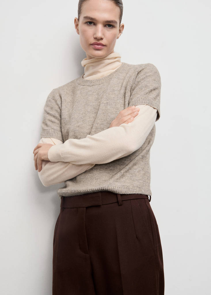 Pull En Maille À Manches Courtes