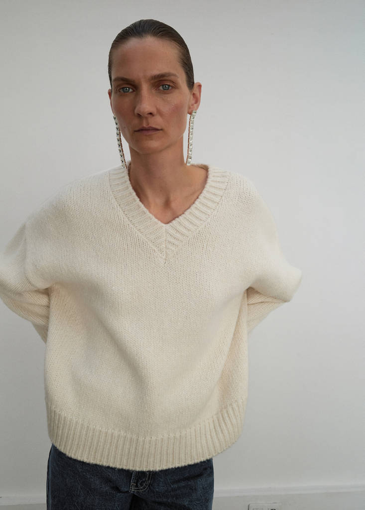 Pull-Over Laine Col En V