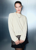 Pull En Lurex À Maille Torsadée