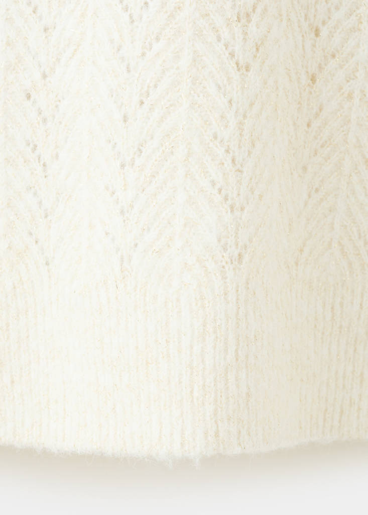 Pull En Lurex À Maille Torsadée