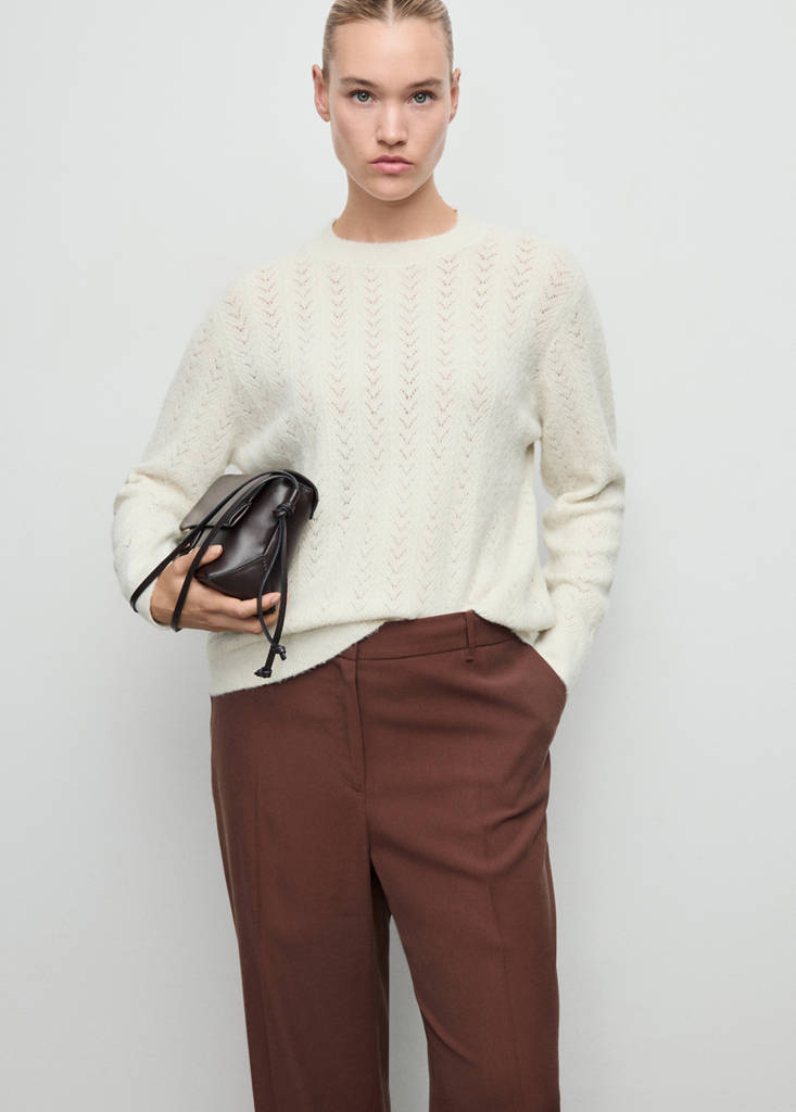 Pull En Lurex À Maille Torsadée