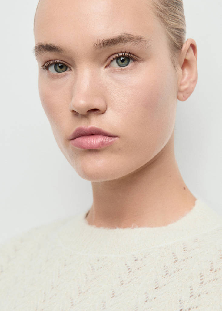 Pull En Lurex À Maille Torsadée