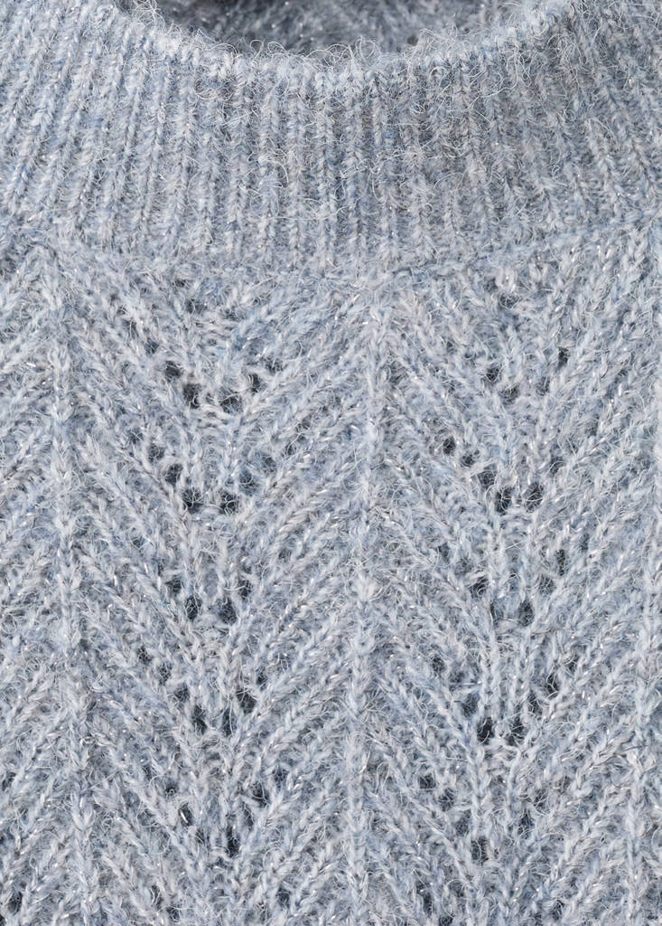 Pull En Lurex À Maille Torsadée