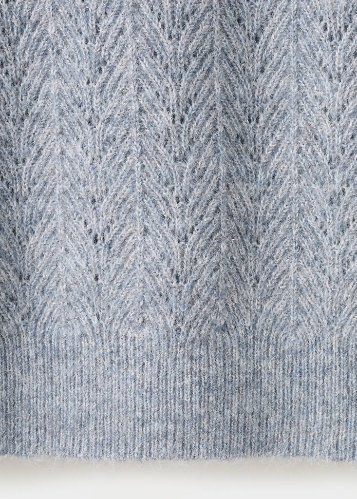 Pull En Lurex À Maille Torsadée