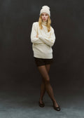 Pull Col Montant Froncé