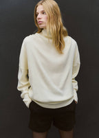 Pull Col Montant Froncé