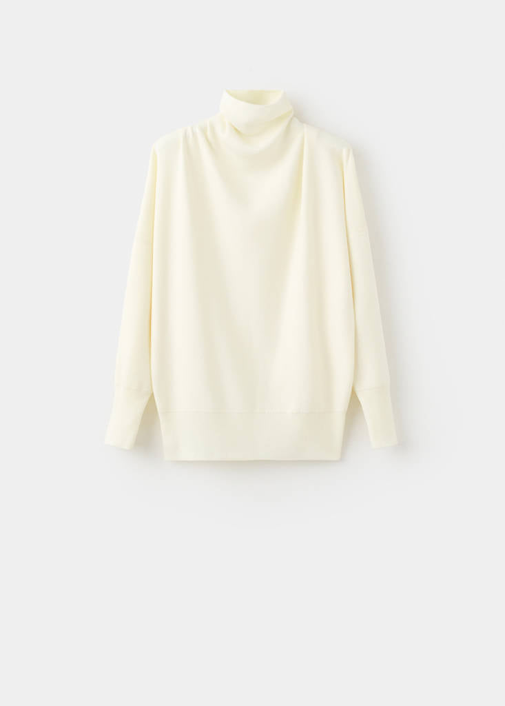 Pull Col Montant Froncé
