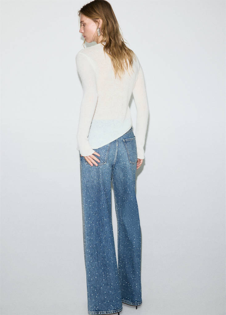 Pull Asymétrique Mélange Alpaga Et Laine
