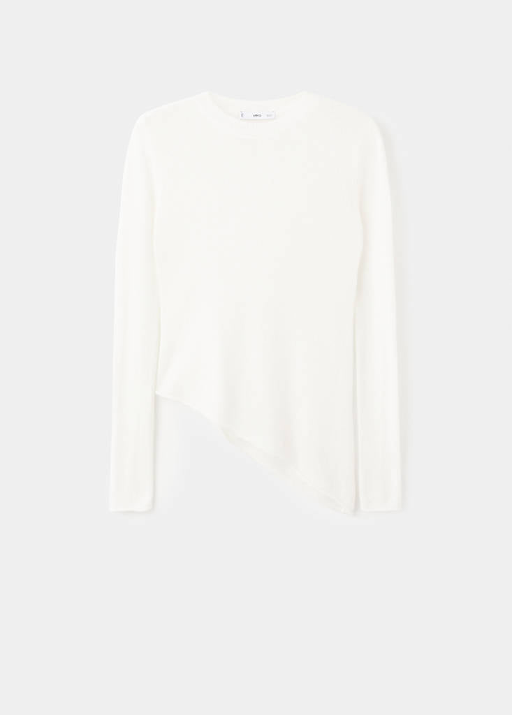 Pull Asymétrique Mélange Alpaga Et Laine