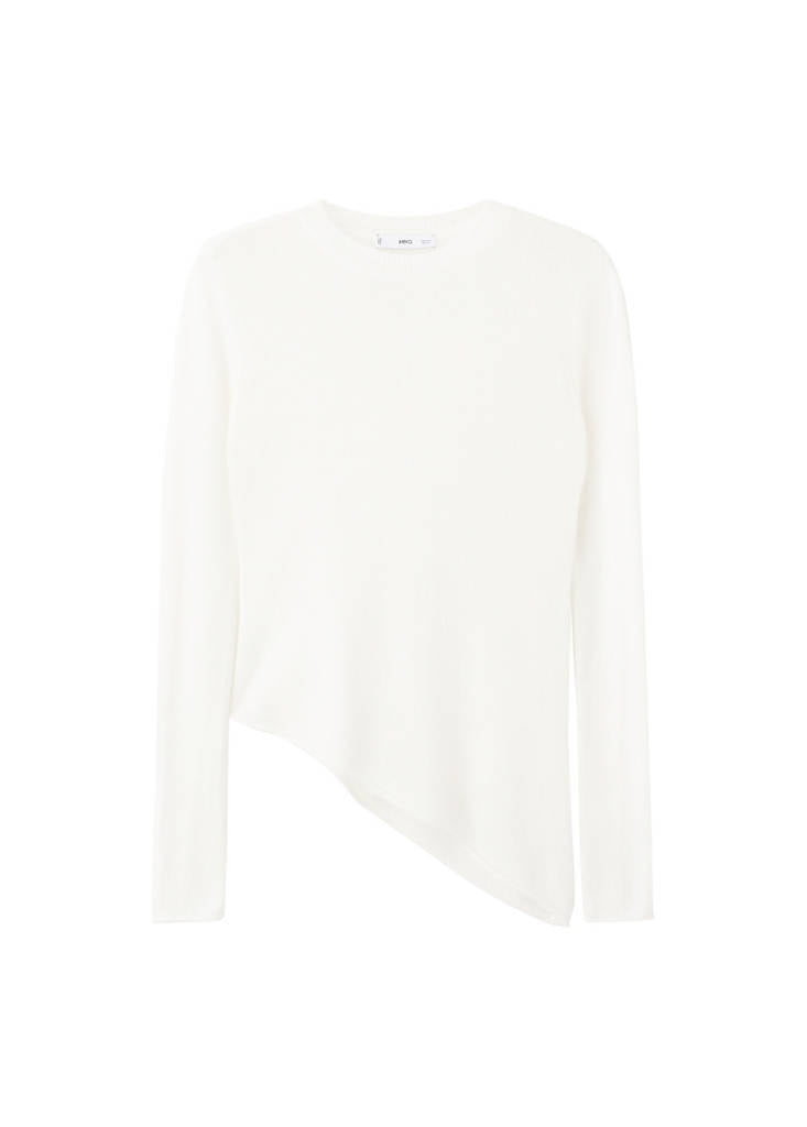Pull Asymétrique Mélange Alpaga Et Laine