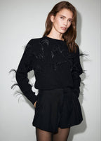 Pull Maille Plumes