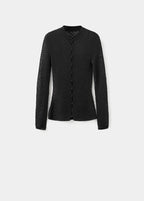 Pull En Maille Ajourée Fermeture Perles