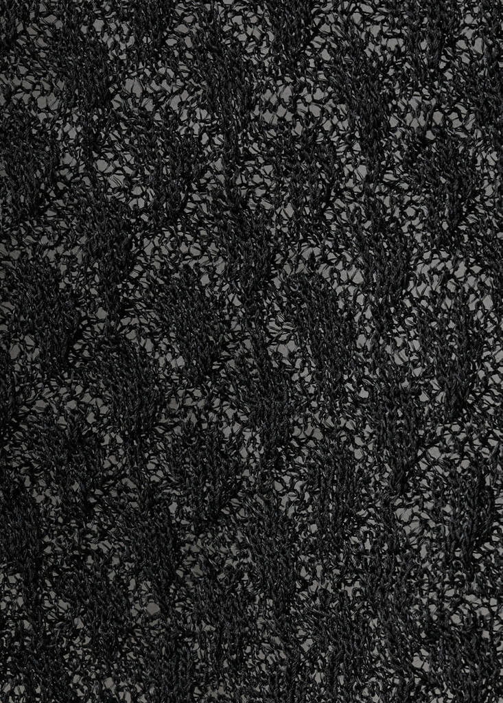 Pull En Maille Ajourée Fermeture Perles