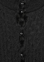 Pull En Maille Ajourée Fermeture Perles