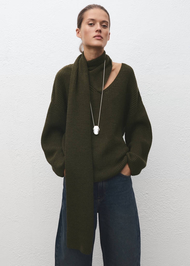 Pull En Maille Foulard