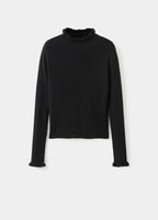 Pull Côtelé Finitions Festonnées