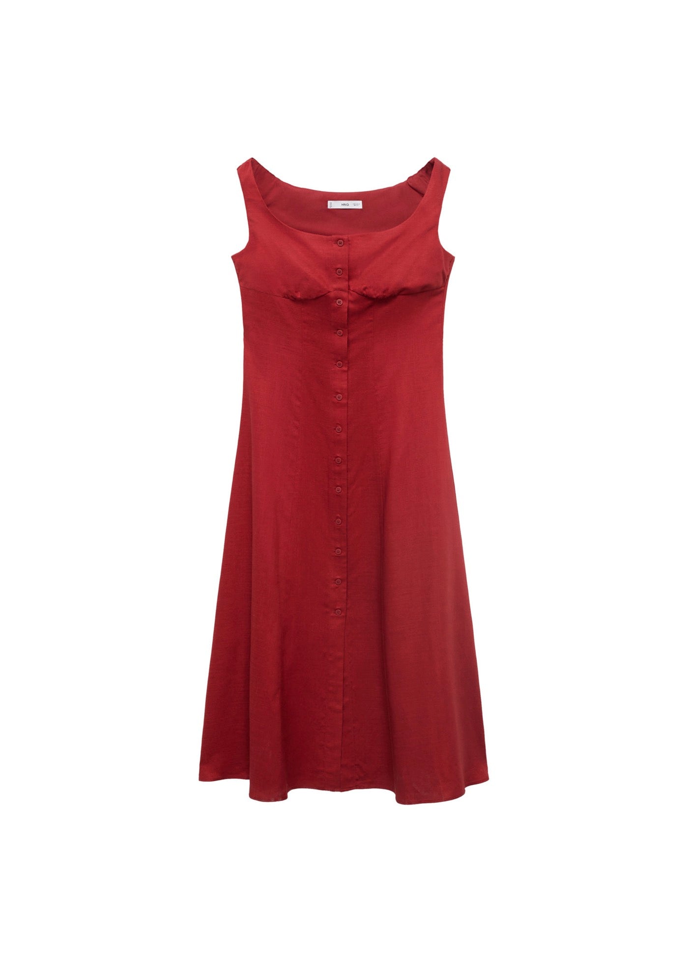 Robe En Lin Mélangé À Boutons