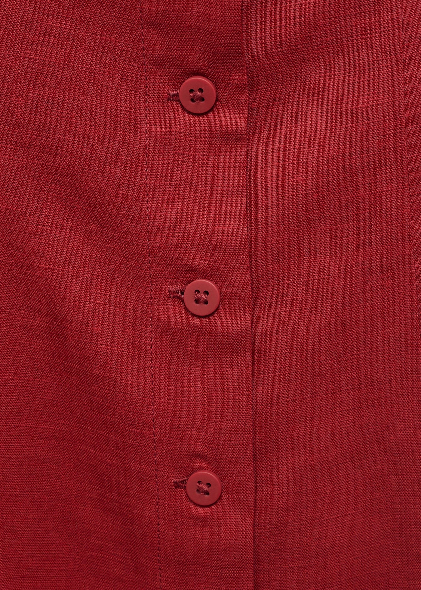Robe En Lin Mélangé À Boutons