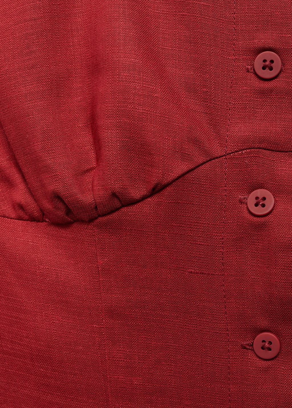 Robe En Lin Mélangé À Boutons