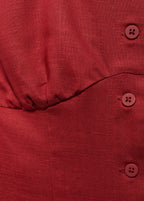 Robe En Lin Mélangé À Boutons