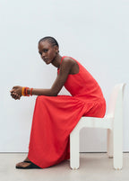 Robe Longue Ourlet Froncé
