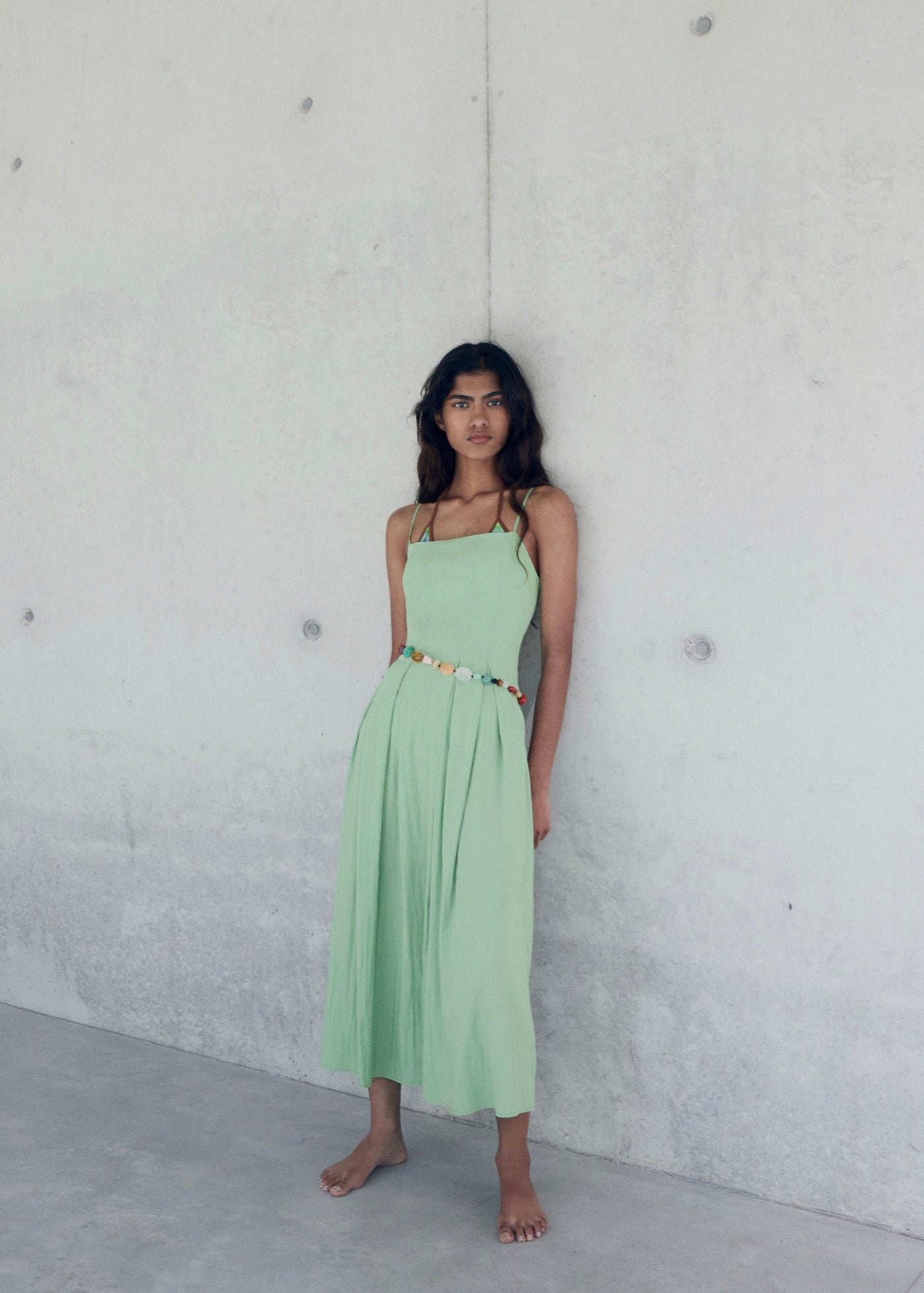Robe Midi À Pinces