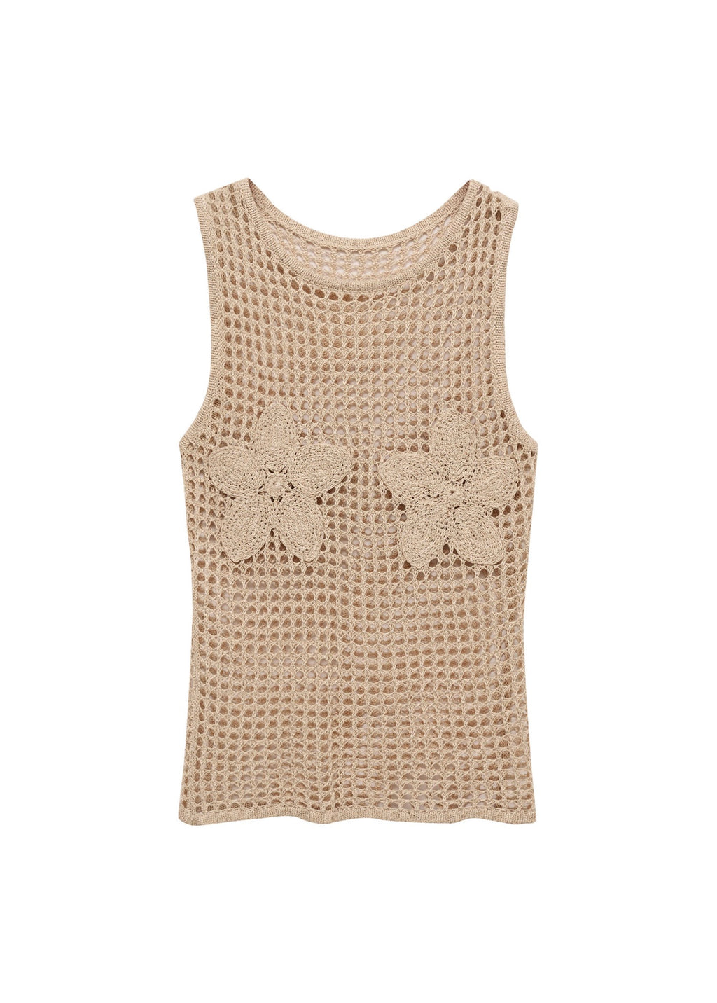 Top En Crochet Brodé À Fleurs
