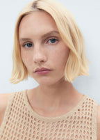 Top En Crochet Brodé À Fleurs