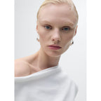 Haut Coton Col Asymétrique