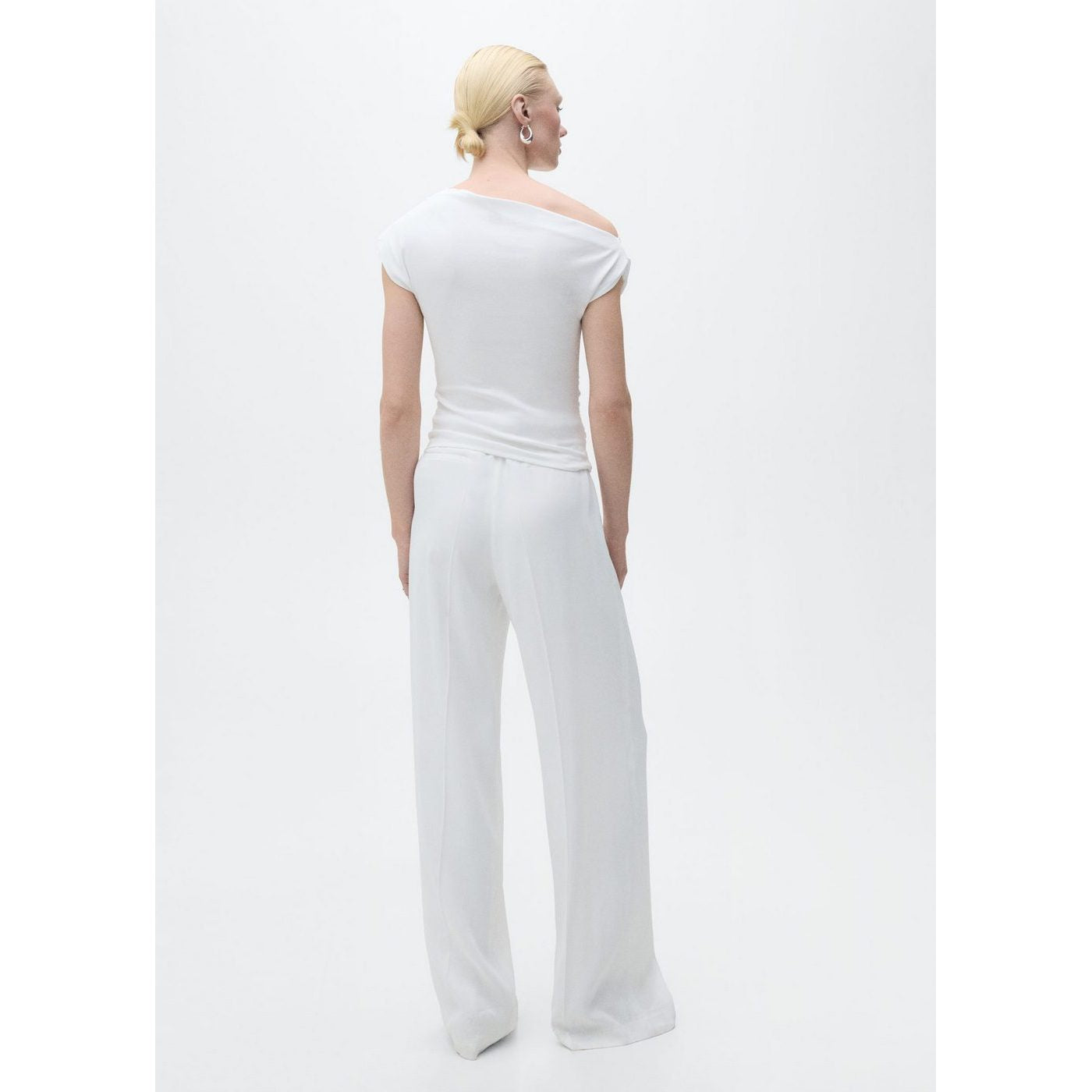 Haut Coton Col Asymétrique