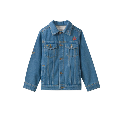 Bonpoint X Csao - Veste En Denim Avec Broderies Fantaisies - 8 Ans