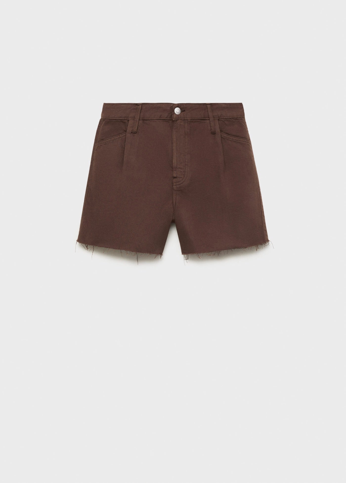 Short En Jean Bas Effiloché Pinces
